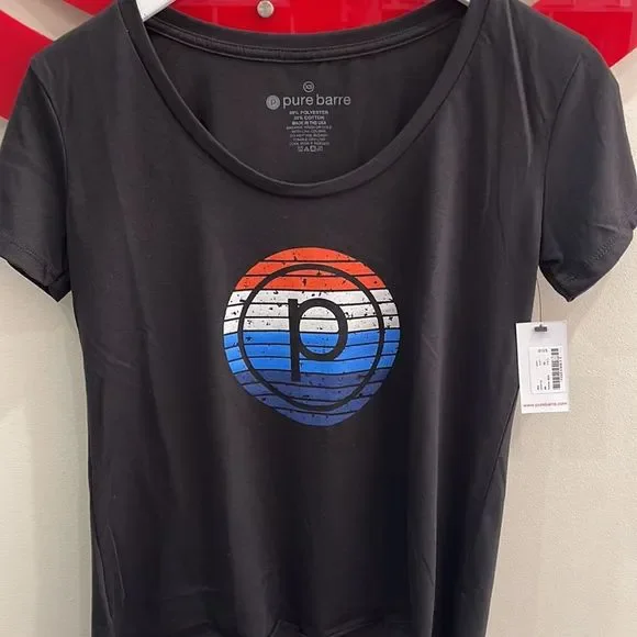Pure Barre Patriotic Stripe Tee - Black - Picture 2 of 2